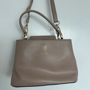 Vera Pelle Beige Leather Shoulder Bag